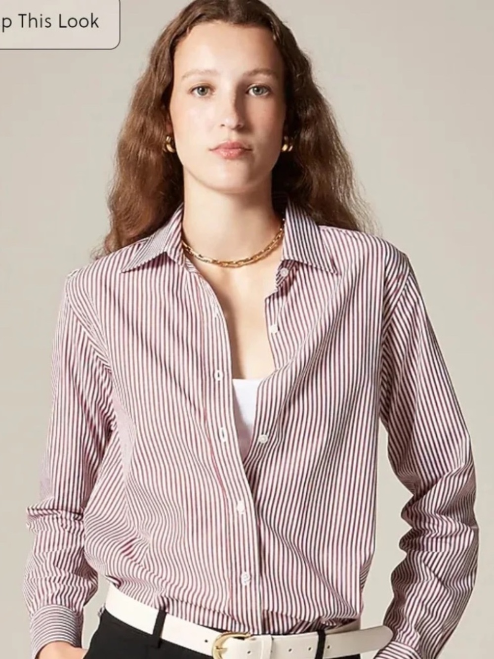 J. Crew Women's Jules classic-fit shirt in striped cotton poplin 4